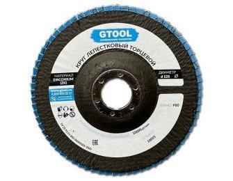 Круг лепестковый торцевой GTOOL d 125, P80 фото №3881328