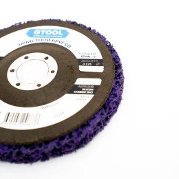 Круг зачистной 125х15х22,2мм GTOOL CD фиолетовый фото №3881317