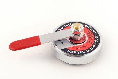 Магнитная клемма заземления МН-10 с ручкой (200А) фото №3884052