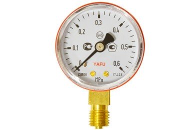 Манометр пропановый, метановый 0,6 МПа (6 кгс/см кв, кл. т. 2,5) фото №3880209
