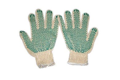 Перчатки х/б 5н,10кл с ПВХ точка (белые) фото №3887820