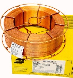 Проволока омедненная (ESAB) d 1.0 мм ОК ПРО 51С (18 кг) фото №3884856