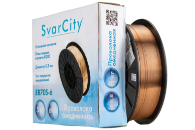 Проволока омедненная (SvarCity) d 1.0 мм ER70S-6 (5 кг) фото №3884759