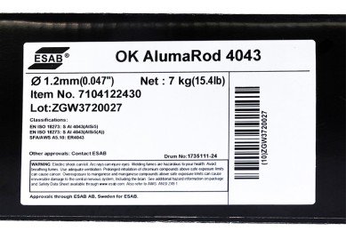 Проволока сварочная (ESAB) d 1.2 мм Alumarod 4043 (7 кг) фото №4083832