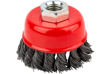 Щетка для УШМ 125мм "чашка" (КУРС) проволока витая, сталь фото №3883361
