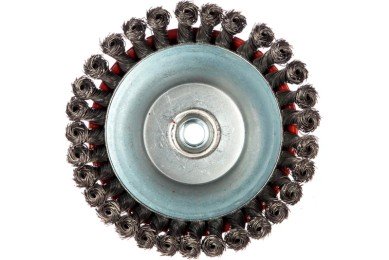 Щетка для УШМ 150мм "чашка" (FIT) проволока витая, сталь фото №3883687