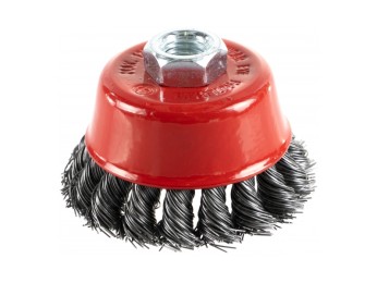 Щетка для УШМ 75мм "чашка" (Elitech) проволока крученая, сталь фото №3880447