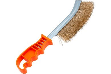 Щетка ручная (Sparta) латунная однорядная с пластмассовой ручкой фото №3883891