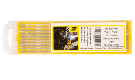 Вольфрамовый электрод WC-20 d 2,4 мм (L=175 мм) Tungsten ESAB (10) фото №3881702