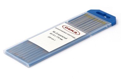 Вольфрамовый электрод WL-15 d 1.6 мм (L=175 мм) золото (20 шт в уп) DEKA фото №3884750