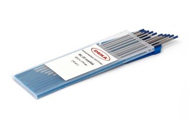 Вольфрамовый электрод WL-20 d 3.0 мм (L=175 мм) голубой (10 шт в упак) DEKA фото №3881368